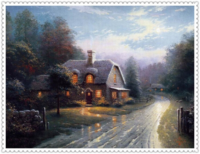 托马斯·金凯德(thomas kinkade)田园风景