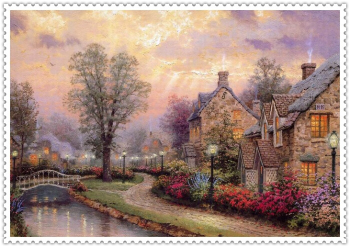 托马斯·金凯德(thomas kinkade)田园风景