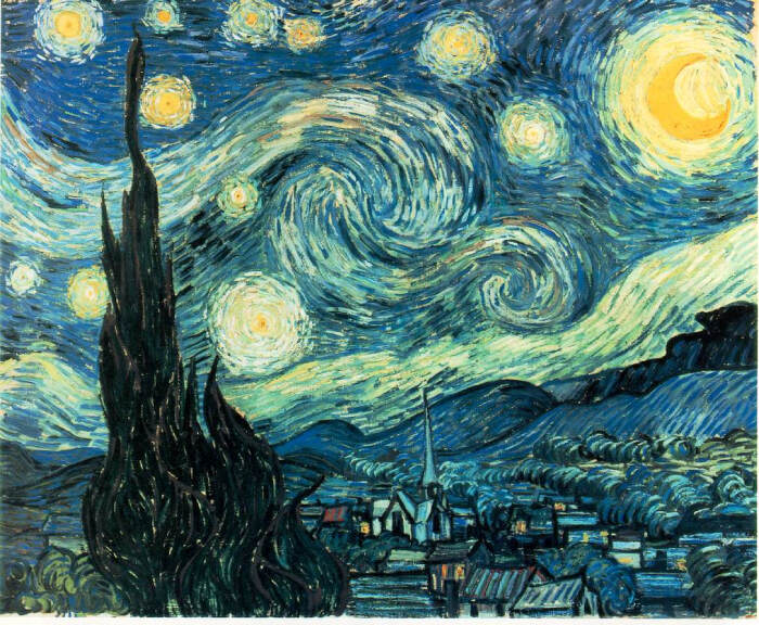 vangogh-starry night 不同的版本