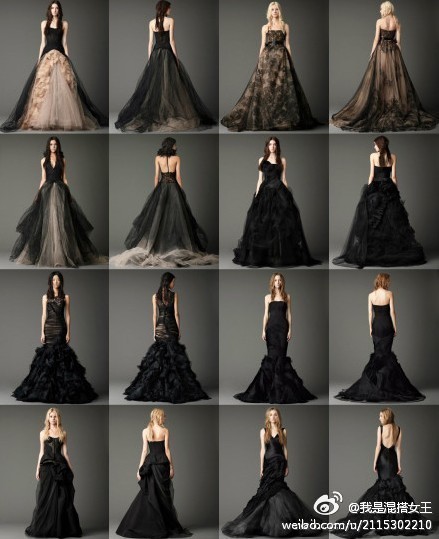 vera wang 2012 fall 黑色婚纱系列~~哥特新娘,酷 美