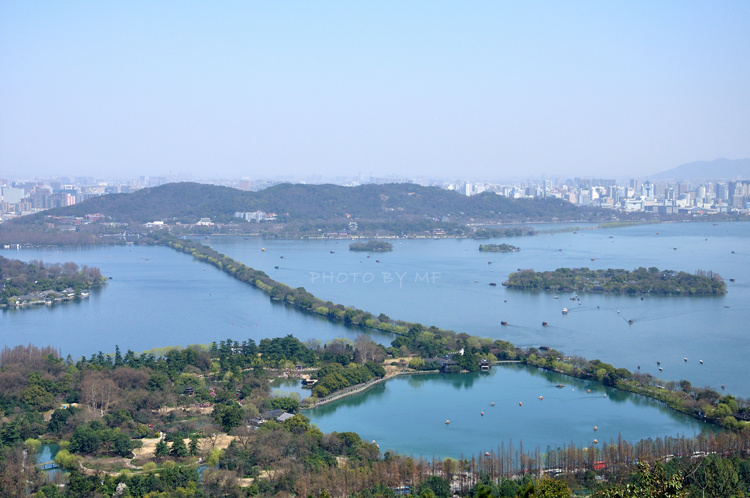 九曜山看西湖全景