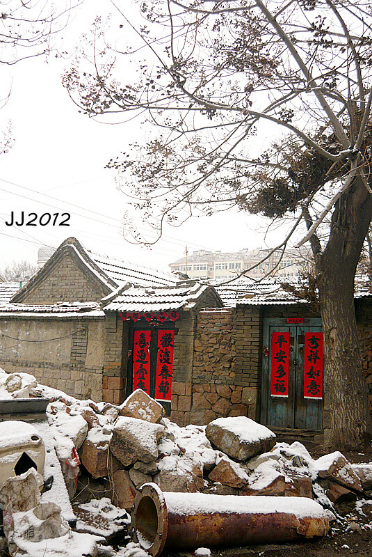 晓翁村2012年1月拍摄下雪