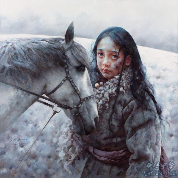 艾轩(艾青之子)西藏风情油画