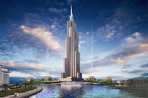 迪拜塔 于2004年9月开始兴建,预料于明年落成,818米高,是全球最高建筑