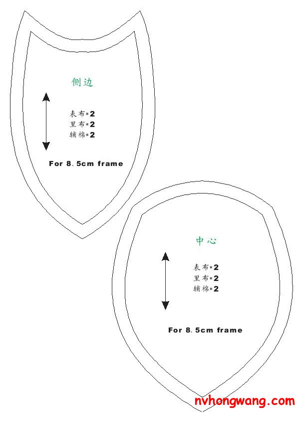 四片工8.5cm口金包图纸