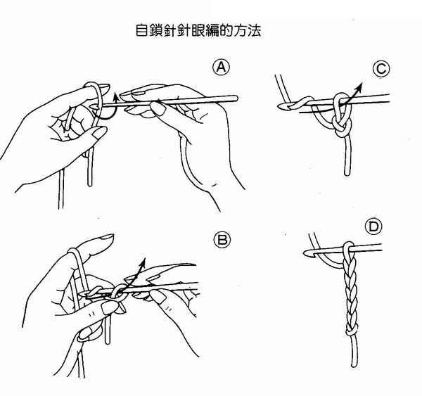 平编起针锁针法