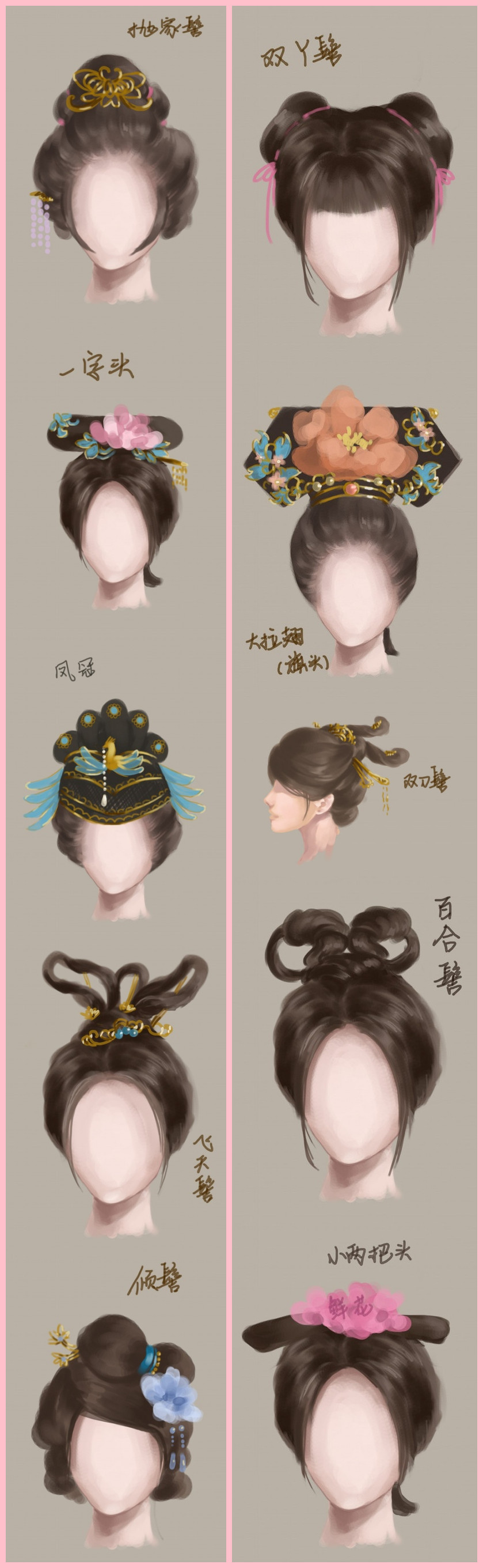 图解中国古代女子发型2