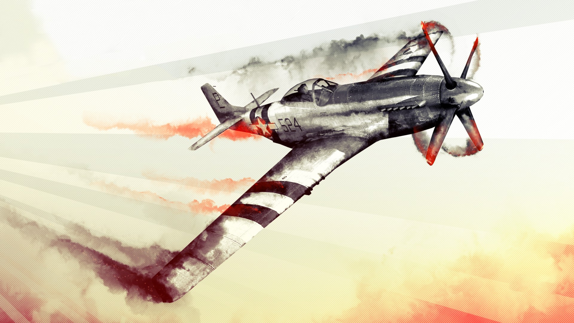 aircrafts p51 artwork / 1920x1080 wallpaper