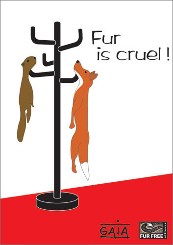 反对皮草动物保护海报欣赏