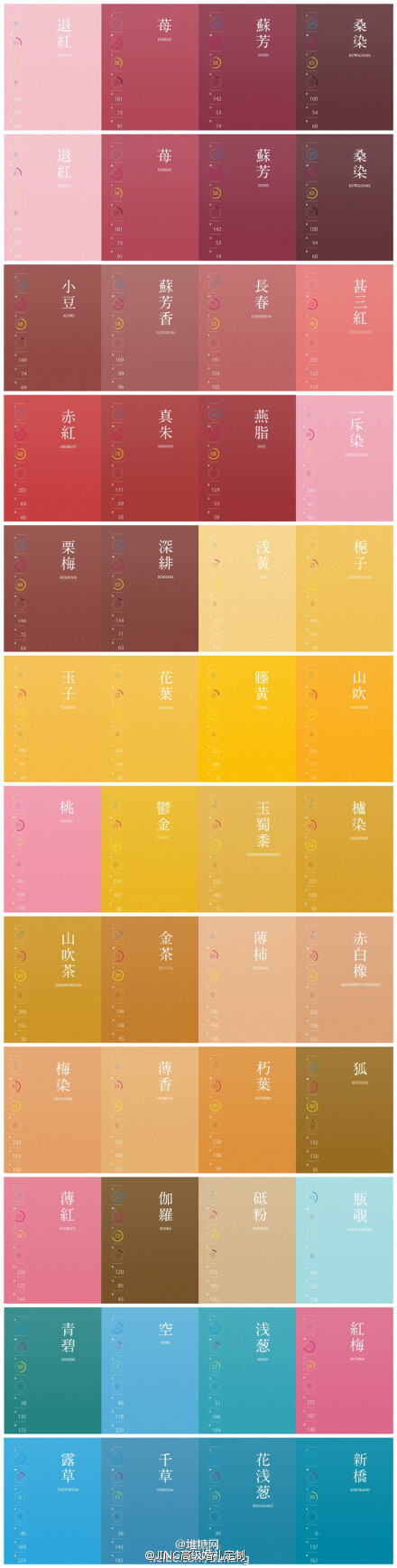 日本传统色,当色卡啦