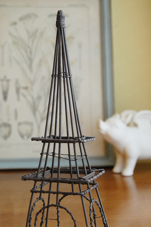 zakka巴黎埃菲尔铁塔摆件铁丝铁艺模型摄影道具创意家居结婚礼物