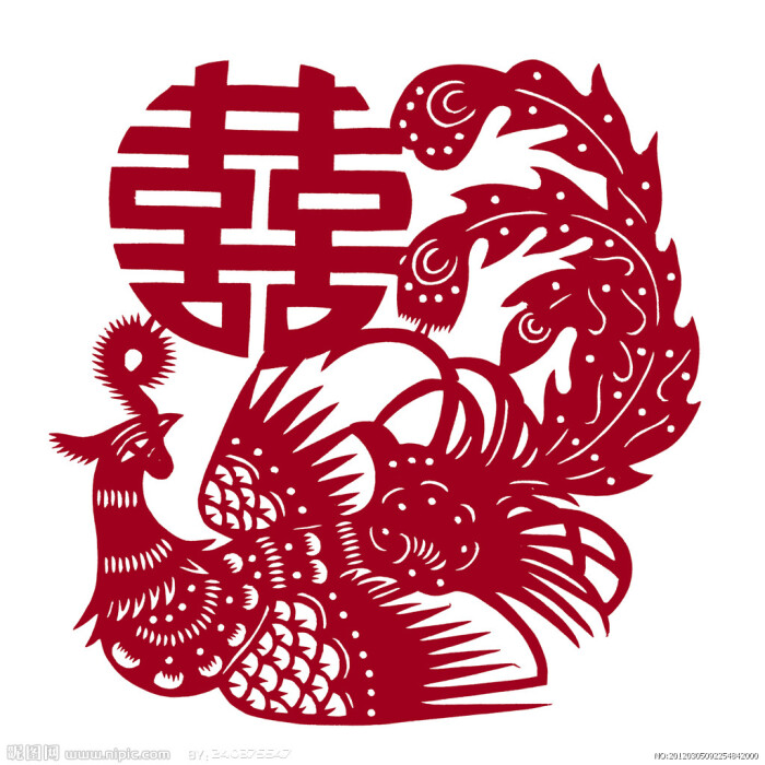 凤凰 龙凤呈祥是最具中国特色的图腾.民间美术中也有大量的类似造型.