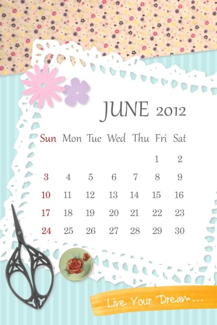 六月的日历