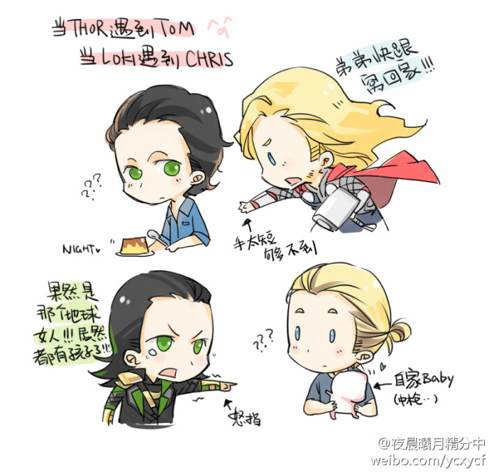 loki vs chris; thor vs tom