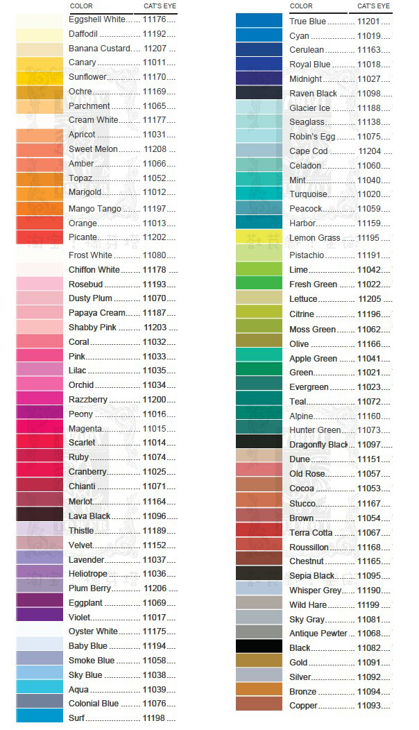 美国colorbox 单色猫眼颜料印台 色卡
