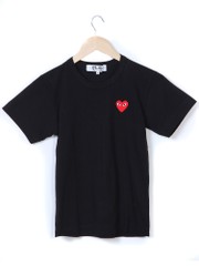 川久保玲 cdg play male tee 黑色小红心