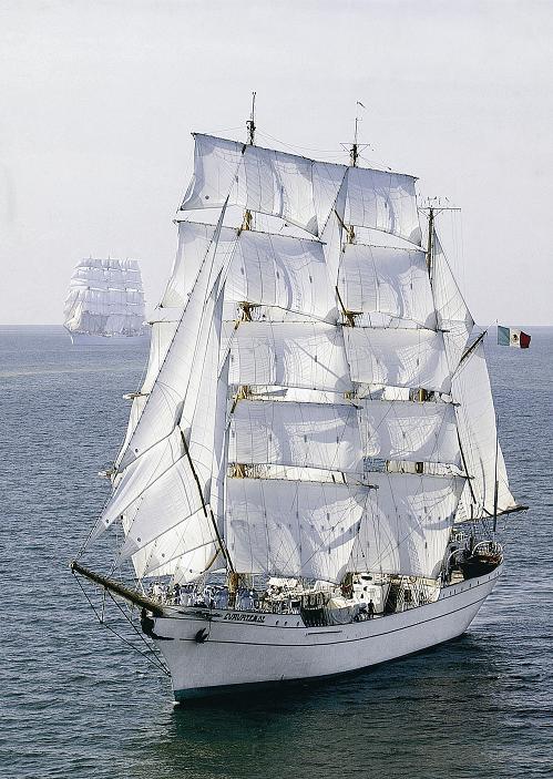 class: a. 船籍:墨西哥. loa: 89.72m. 帆型: 三桅帆船(barque 3).