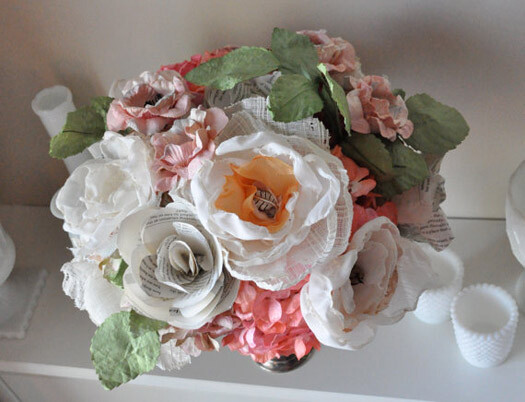 婚礼桌花-绢花、胸针寺材料打造呼桌花