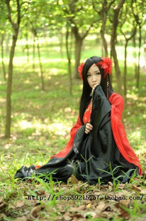 古装/cos服~朱颜红黑版~可伪古装版湾娘