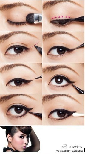 【猫眼妆的画法】眼线是眼妆的重点,也是大多数女性想学却总是学不会
