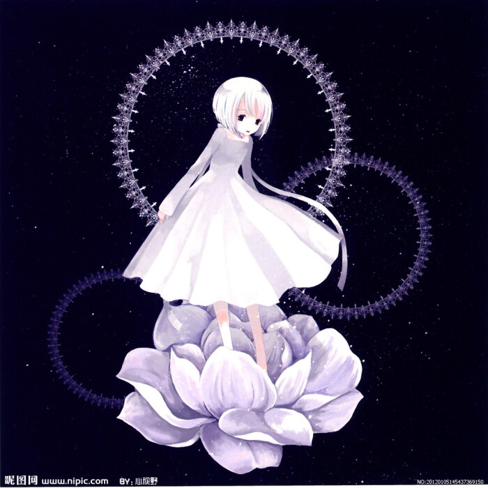白莲花设计图_人物_动漫人物_动漫动画_设