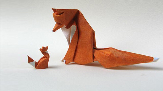 折纸,狐狸< 0