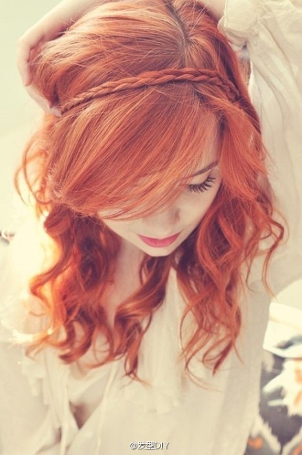 橘色 发型