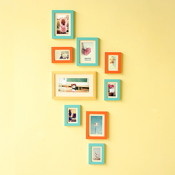 艳丽颜色照片墙 预示你的生活也是多姿多彩的哦 小而精致 很浪漫的