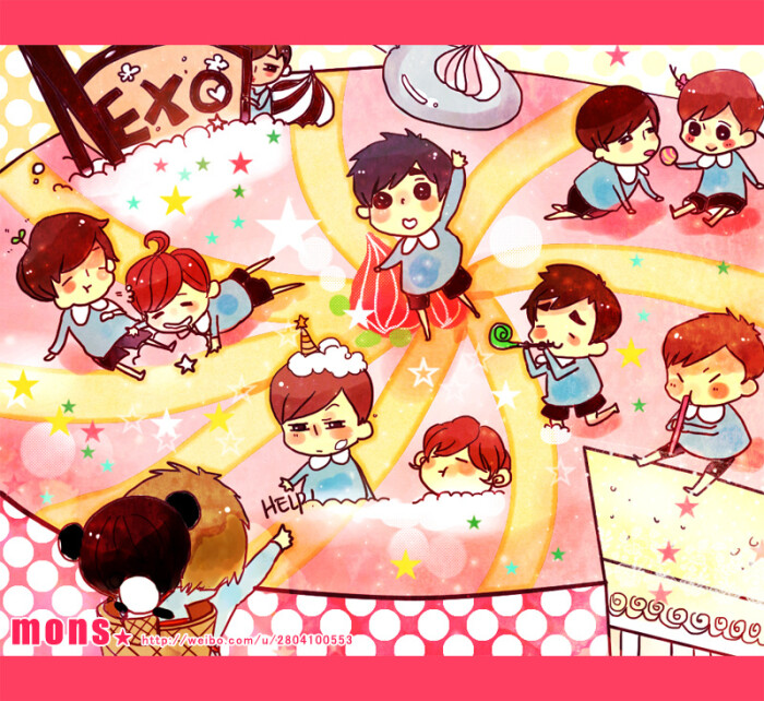 exo幼儿园# 点心点心点心cakecakecake