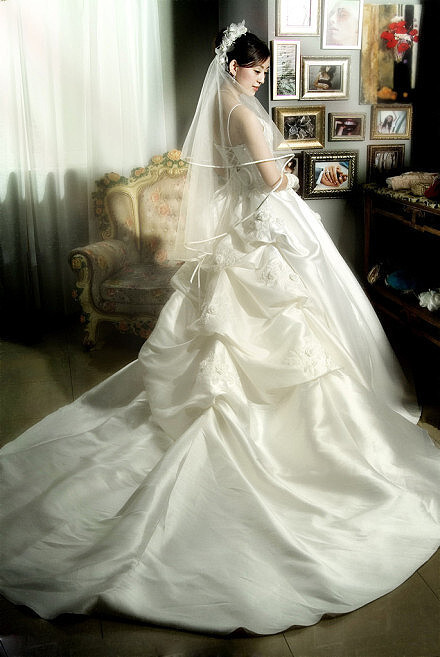 新娘穿着穿婚纱干_穿着婚纱的新娘动漫(3)