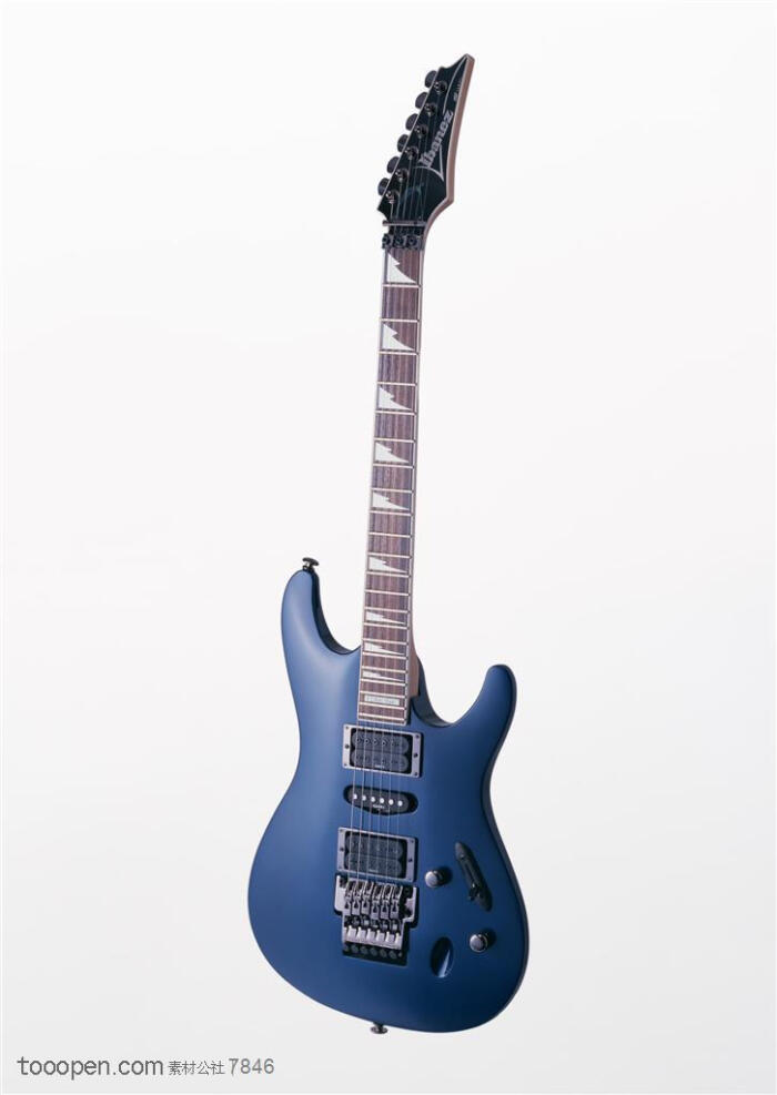 乐器吉他蓝色电吉他特写生活用品图片素材