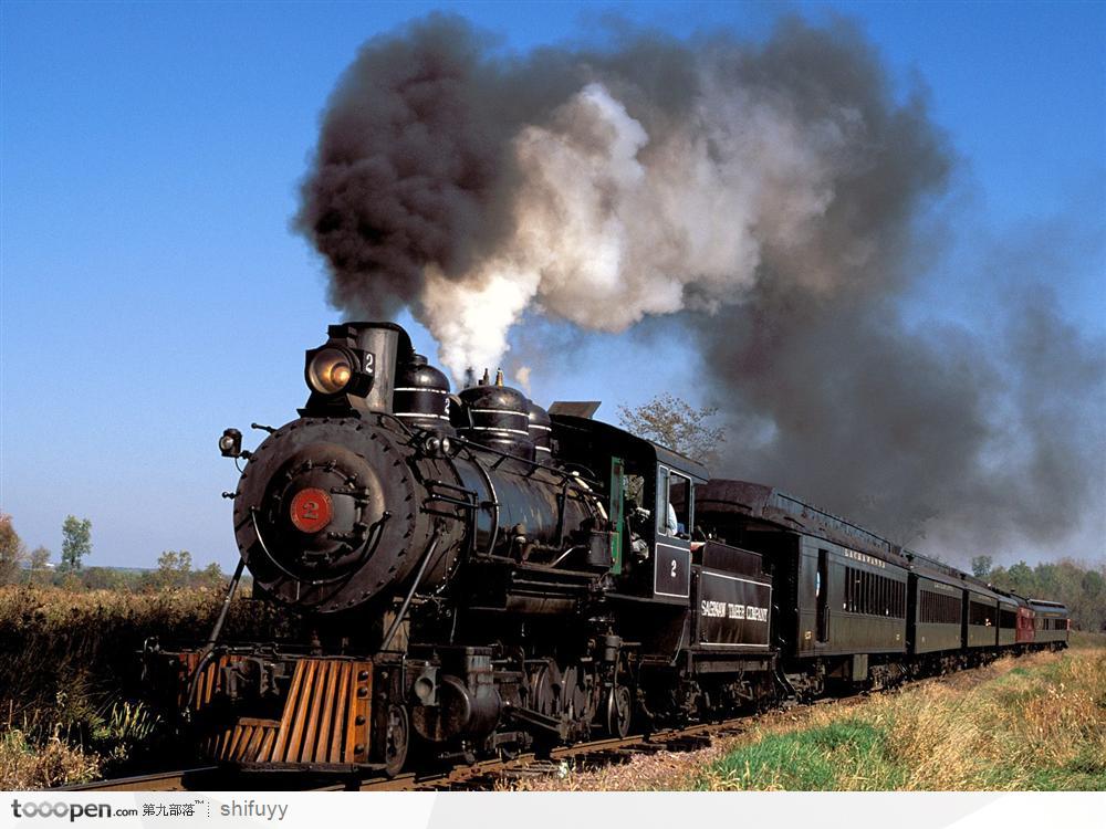 一列蒸汽火车工业科技图片素材