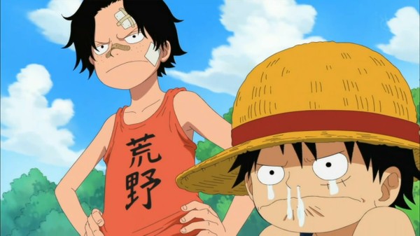 认真大声(对小路飞):听好了!给我记住!路飞!我是不会死的!