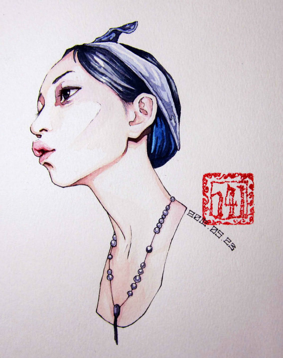 马克笔绘画的女性插画哦 !_创意如此简ゥ