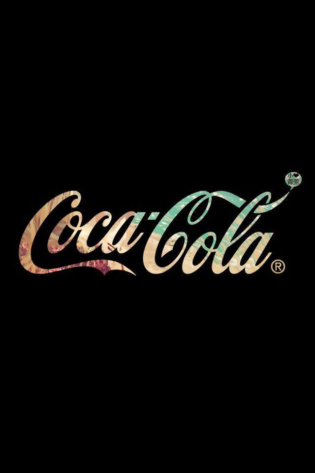 coca-cola 可口可乐 花色logo iphone壁纸【顾晓城】