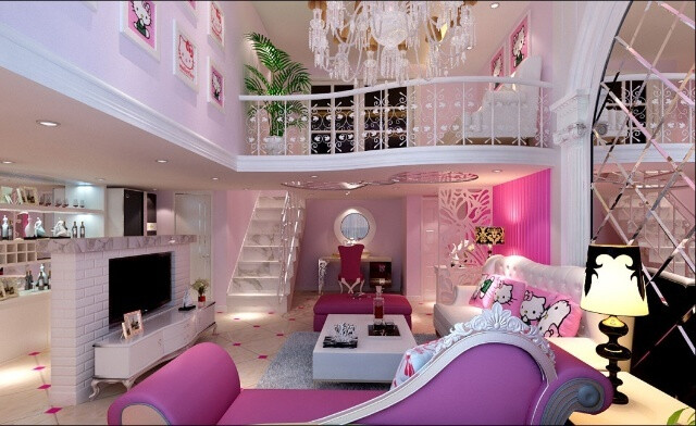 粉色的客厅 芭比娃娃的家么?