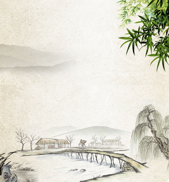 中国画背景墙图片