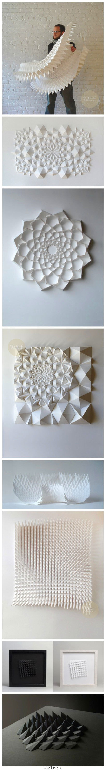 精密的折纸艺术】matthew shlian是一位纸张工程师,平日从事印刷媒材