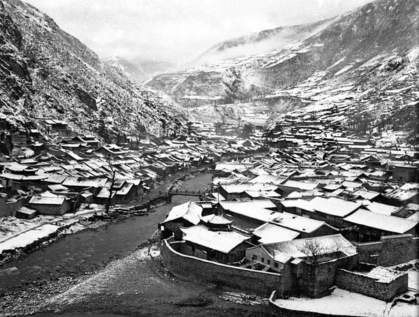 康定老城雪景.孙明经(1911～1992年),山东…-堆糖,美好生活研究所