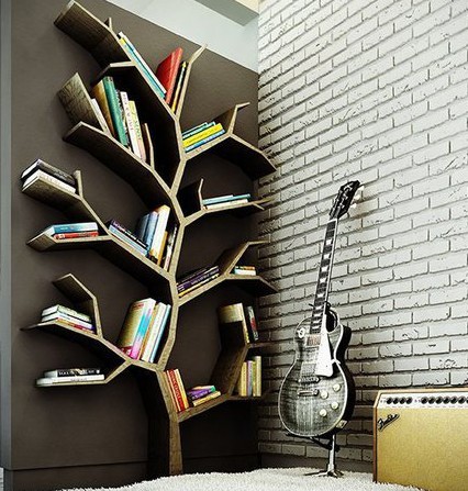 树形书架,把你的书都挂到树上去吧!