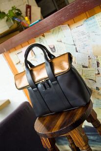 高端铂金包明星同款金色女包手提包单肩斜跨-