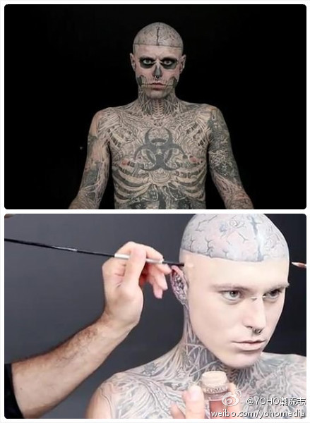 "僵尸男孩"rick genest