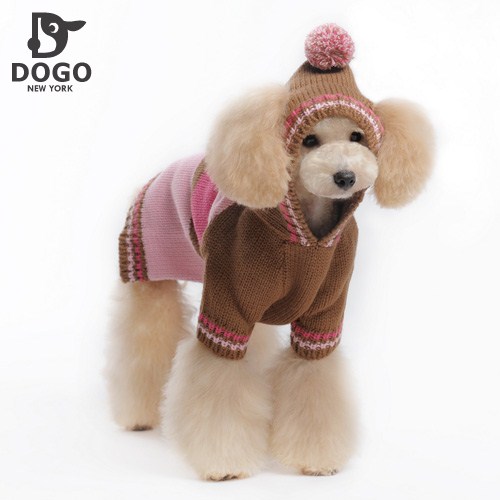 dogo 2011年冬运动彩球连帽毛衣泰迪狗衣服宠物服饰实物超漂亮 ￥76.