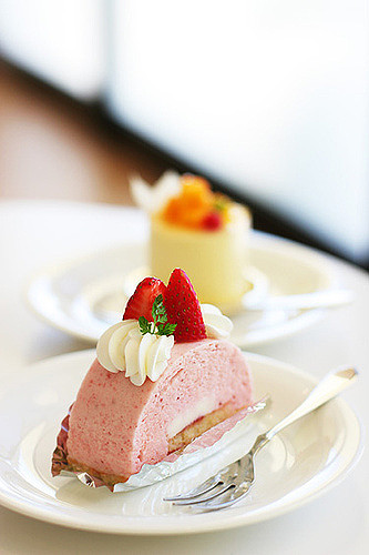 蛋糕 甜点 草莓慕斯 小清新
