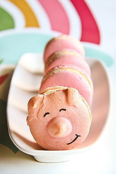 甜点 美食 猪猪 粉色 马卡龙