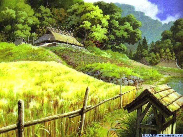 宫崎骏动漫里的风景