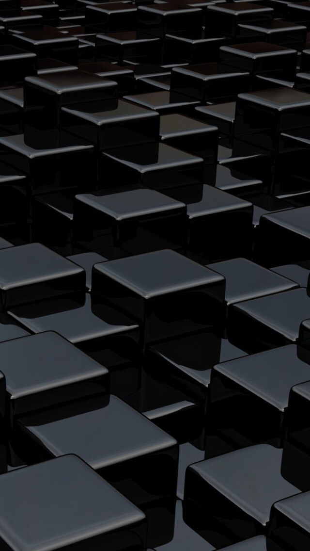 black cubes 3d iphone 5 wallpaper