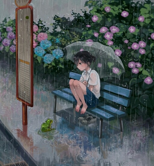 一个人的下雨天,淋湿了伞,也淋湿了我的心.--梓樱梦里的梓樱
