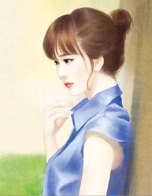 清新,手绘唯美女孩
