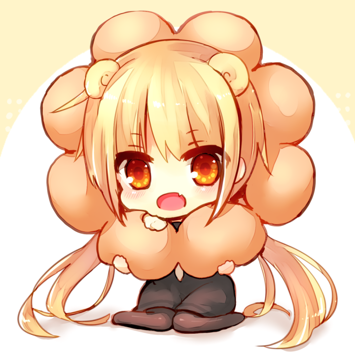 萌q版 二次元 美女 插画 动漫